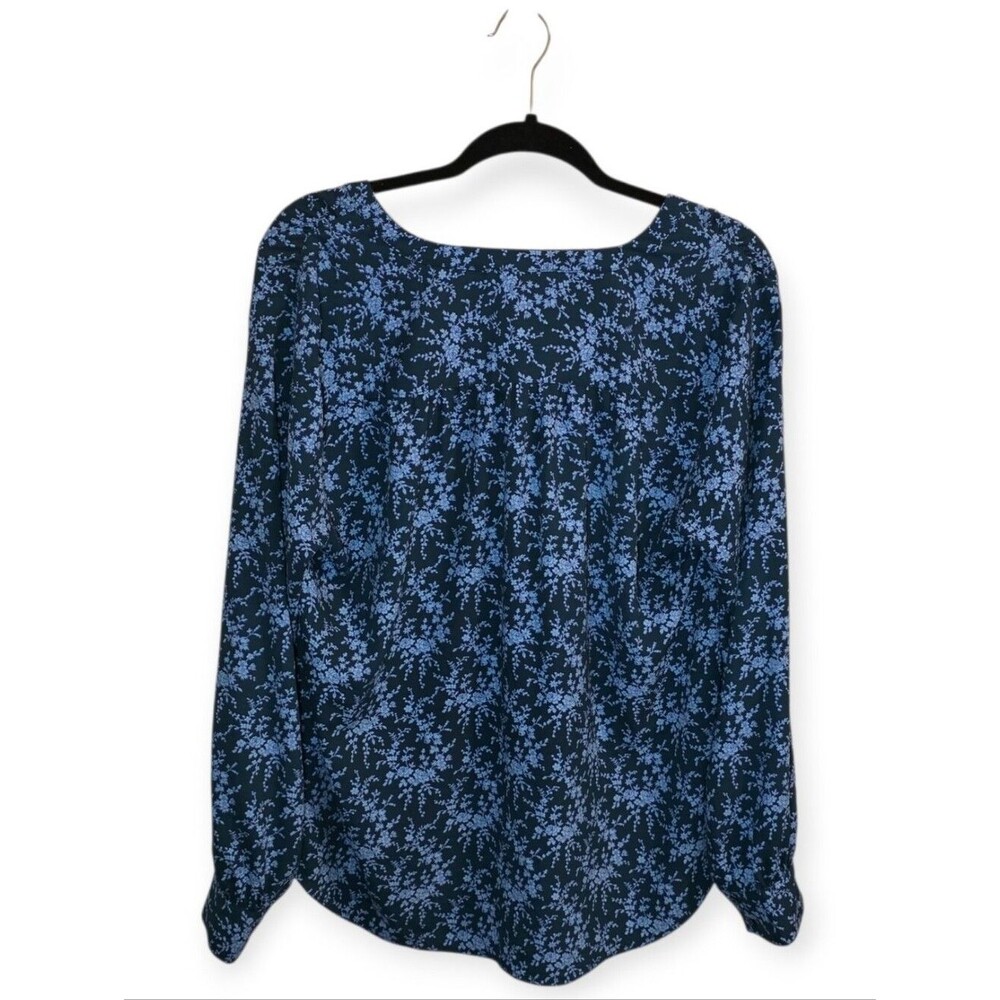 Lark & Ro Floral Popover Blouse Size 14 Long Sleeve - Picture 4 of 5